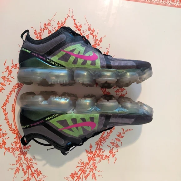 Nike Air Vapormax 2019 Black, Fuchsia, Lime Premium Men's 12 AT6810-001 - Picture 3 of 16